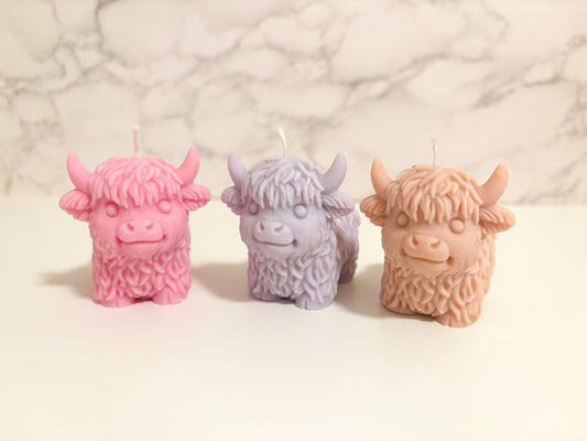 Mini Highland Cow Candle