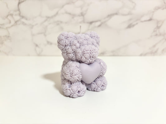 Luxe Rose Bear Candle