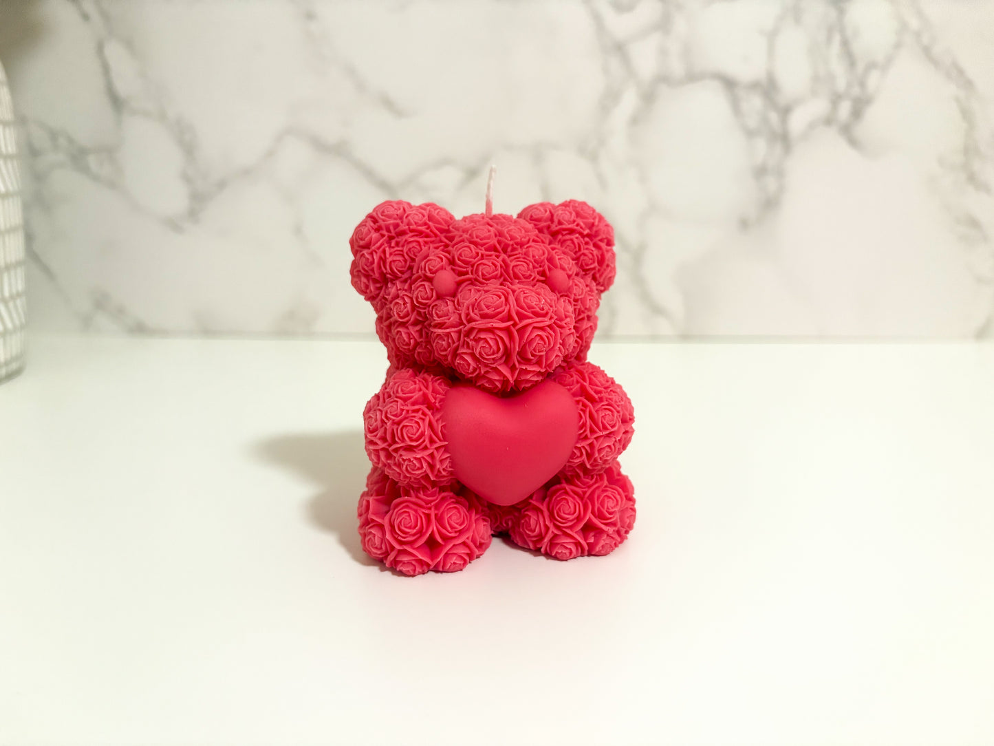 Luxe Rose Bear Candle