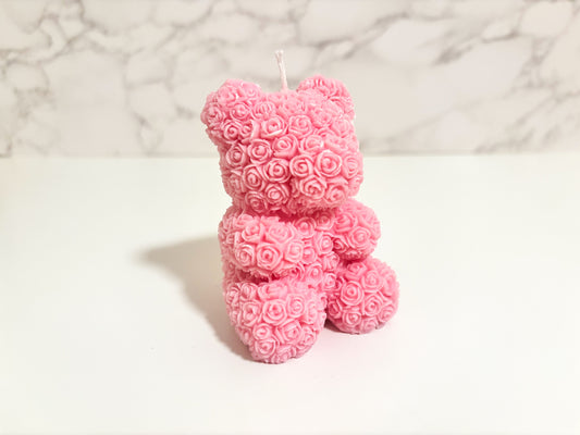 Rose Bear Candle