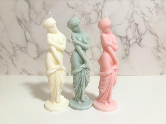Demure Venus Statue Candle