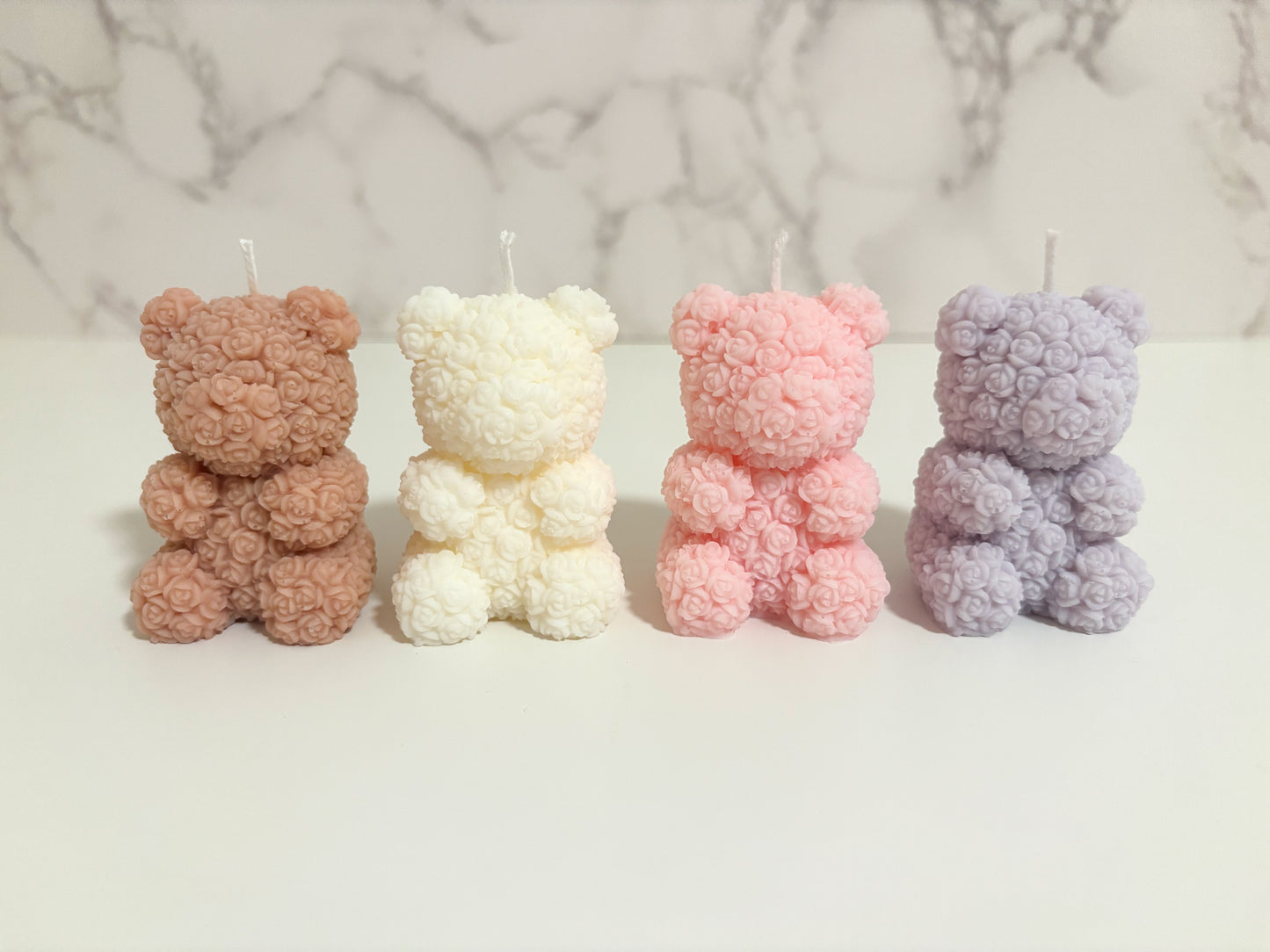 Mini Rose Bear Candle