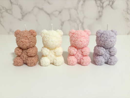 Mini Rose Bear Candle